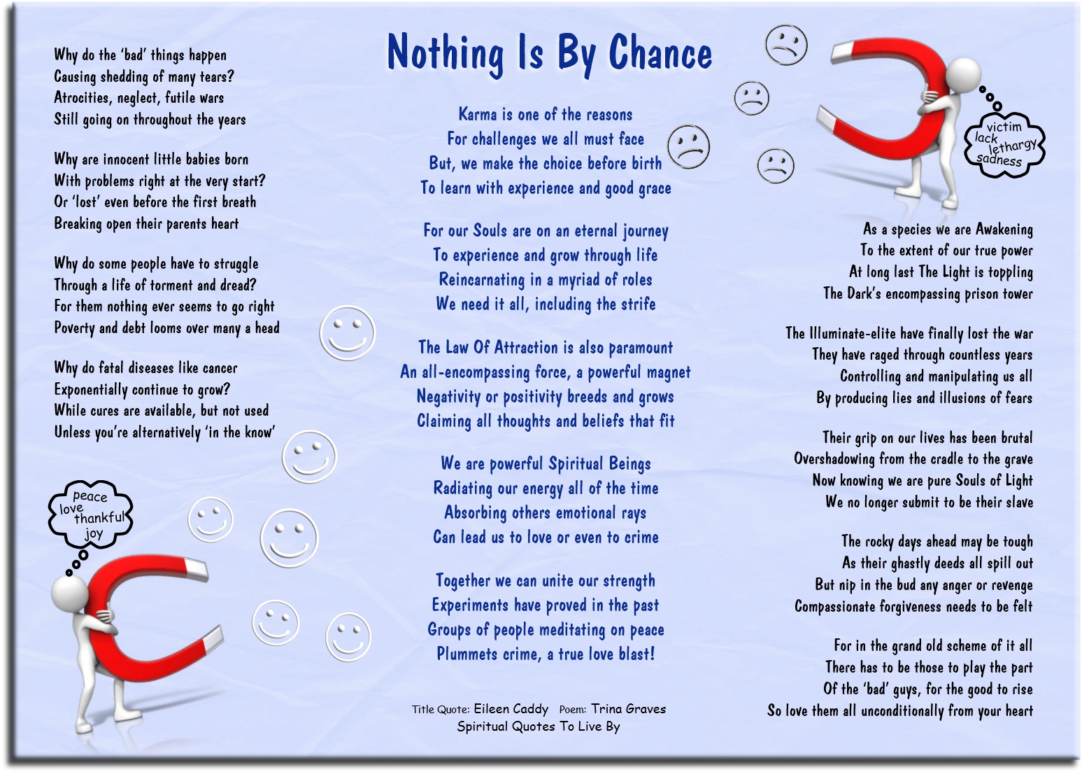 Nothing Is By Chance - inspirational poem by Trina Graves of Spiritual Quotes To Live By